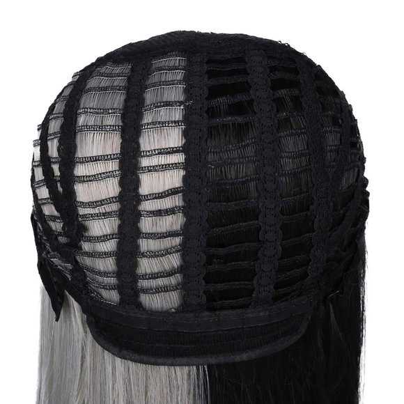 Half Grey Half Black Split Dye Cosplay Wigs- - Picture 4 of 4
